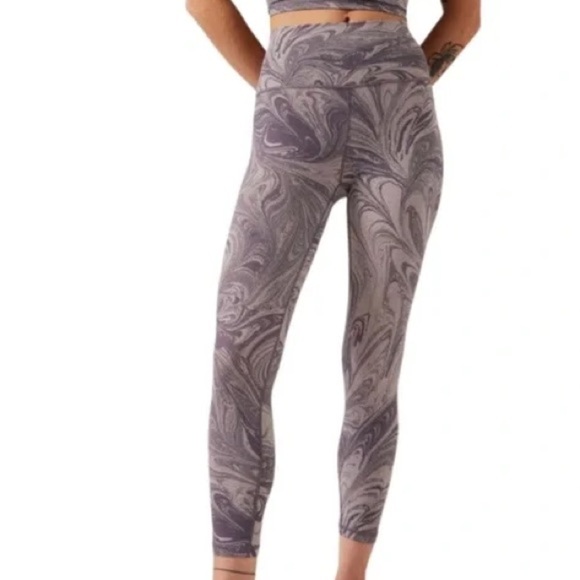 Athleta Pants - Athleta Marble Transcend 7/8 Leggings